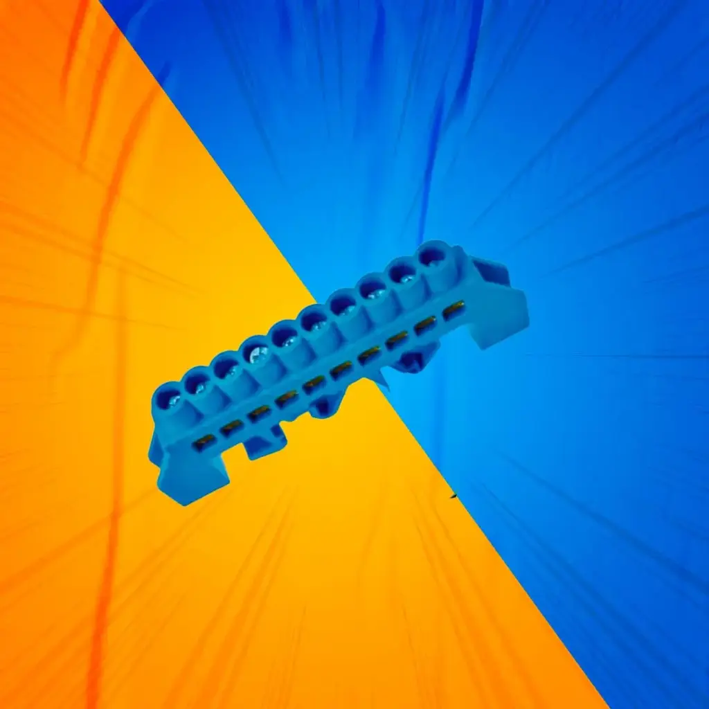 BARRA CONEXION R/DIN 10P 6MM AZUL ENERLUX