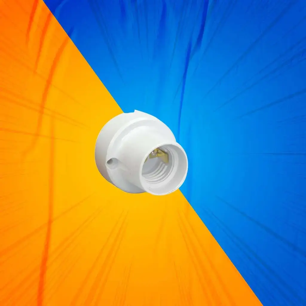 BASE RECTA E-27 PORCELANA MEC