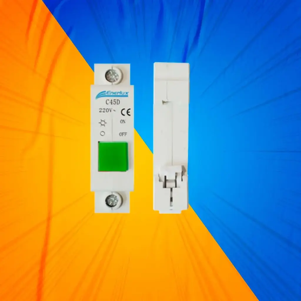 LÁMPARA PILOTO R/DIN VERDE 220V ENERLUX
