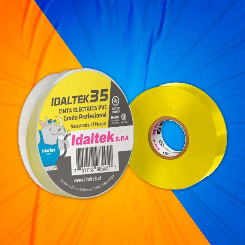CINTA 35 19MM 20M AMARILLA IDALTEK