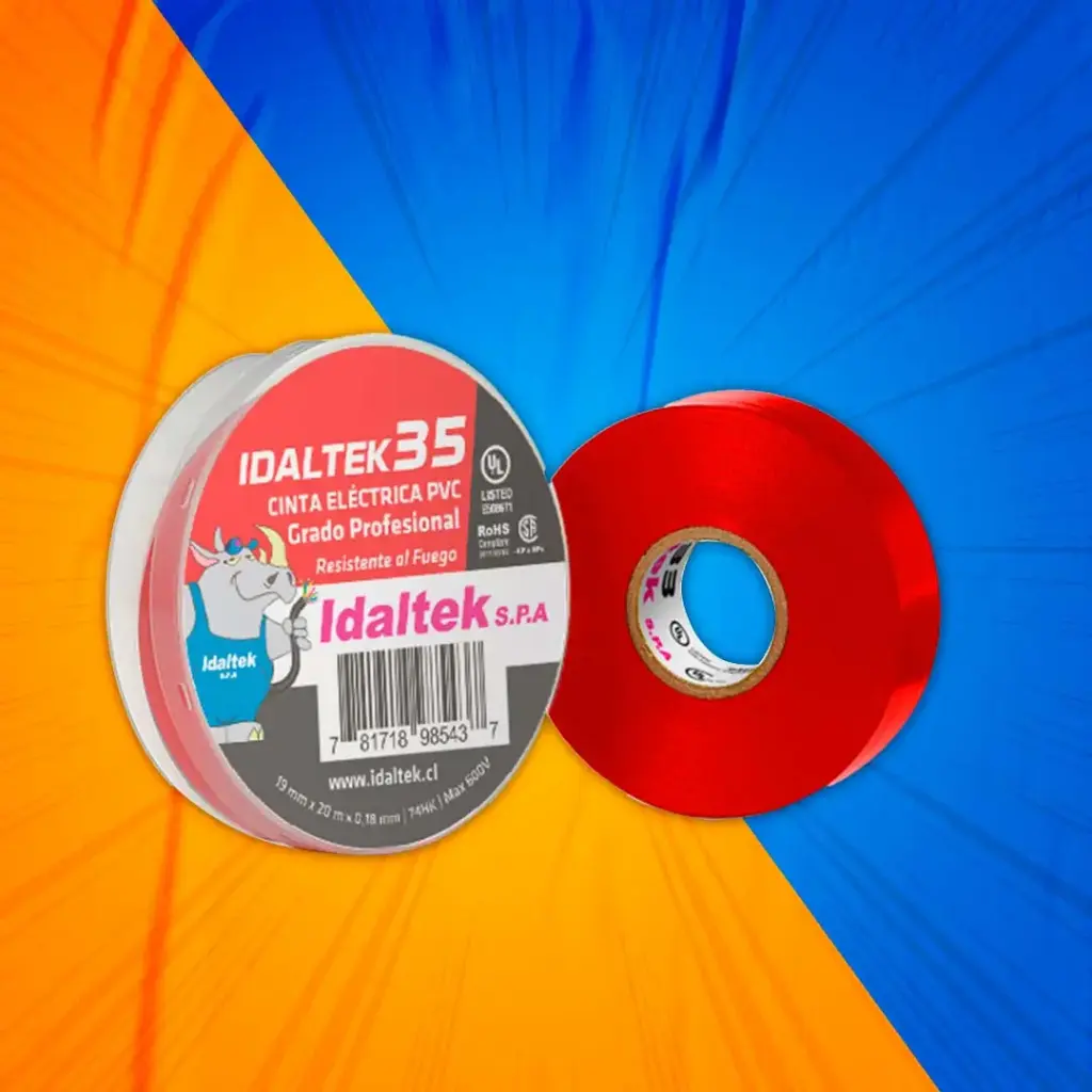 [035020-3] CINTA 35 19MM 20M ROJO IDALTEK
