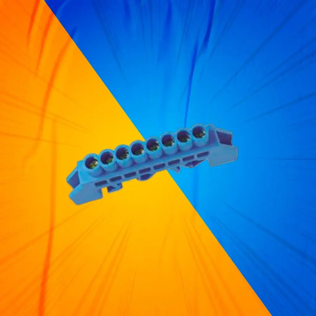 BARRA CONEXION R/DIN 6P 6MM AZUL ENERLUX