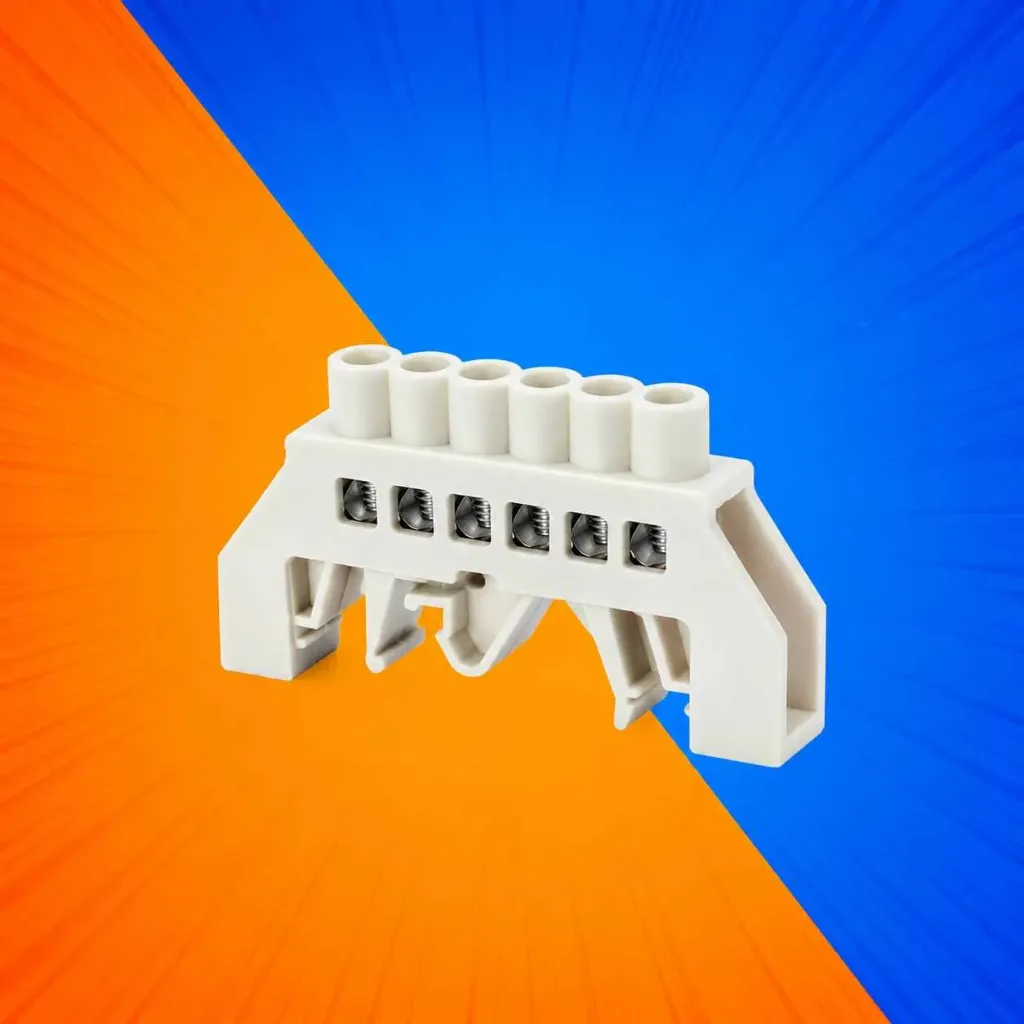BARRA CONEXION R/DIN 8P 4,8MM BLANCA LEXO