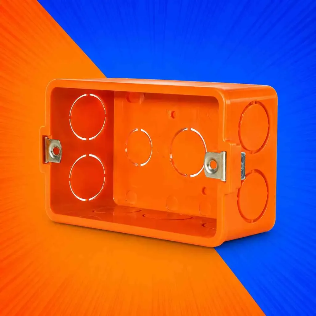 CAJA TABIQUERIA 105X60MM NARANJO LEXO