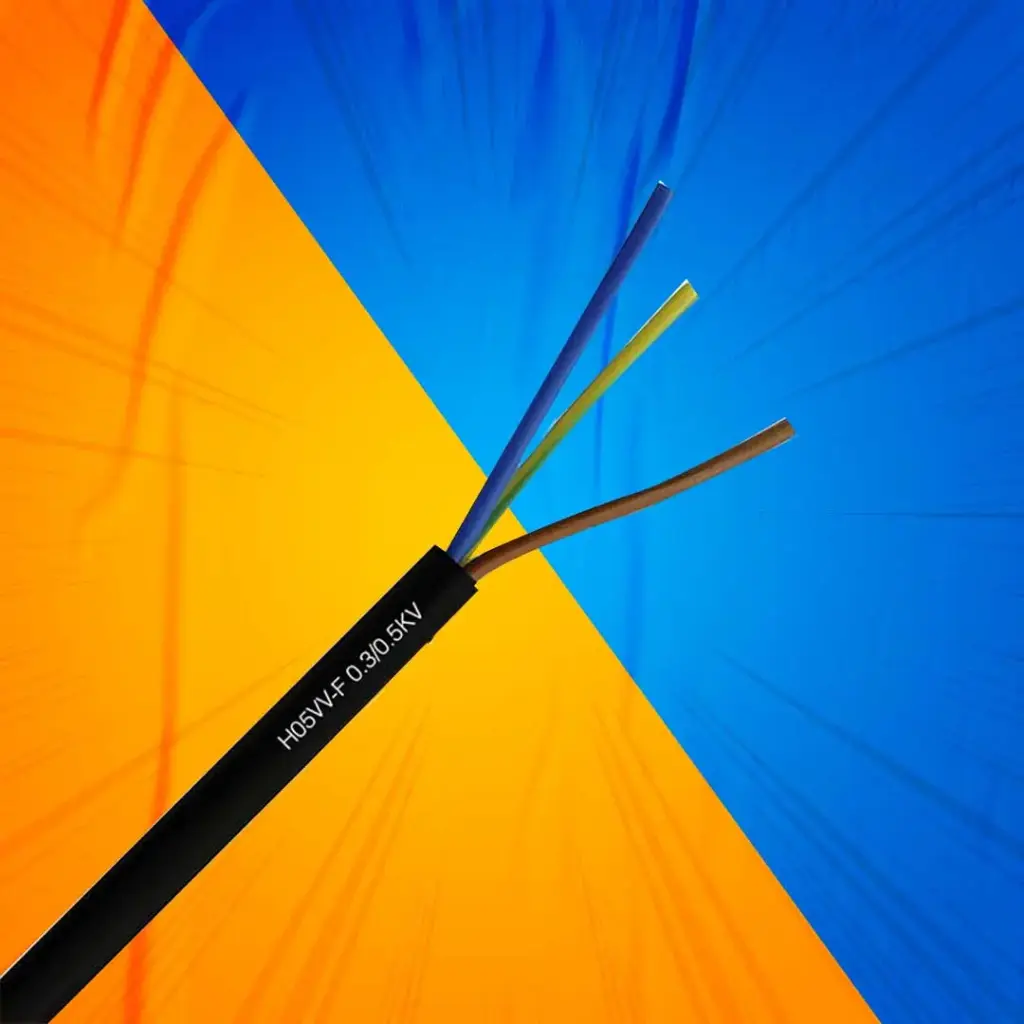 [5000CO2077] CABLE H05VV-F 3X0,75 MM2 600V NEGRO MEC