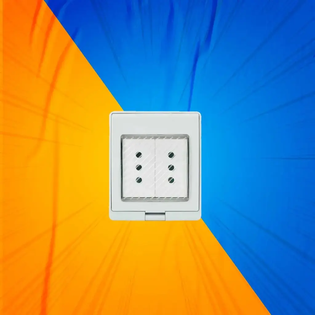 HIDROBOX IP55 ENCHUFE DOB 10A 250V BLANCO LEXO