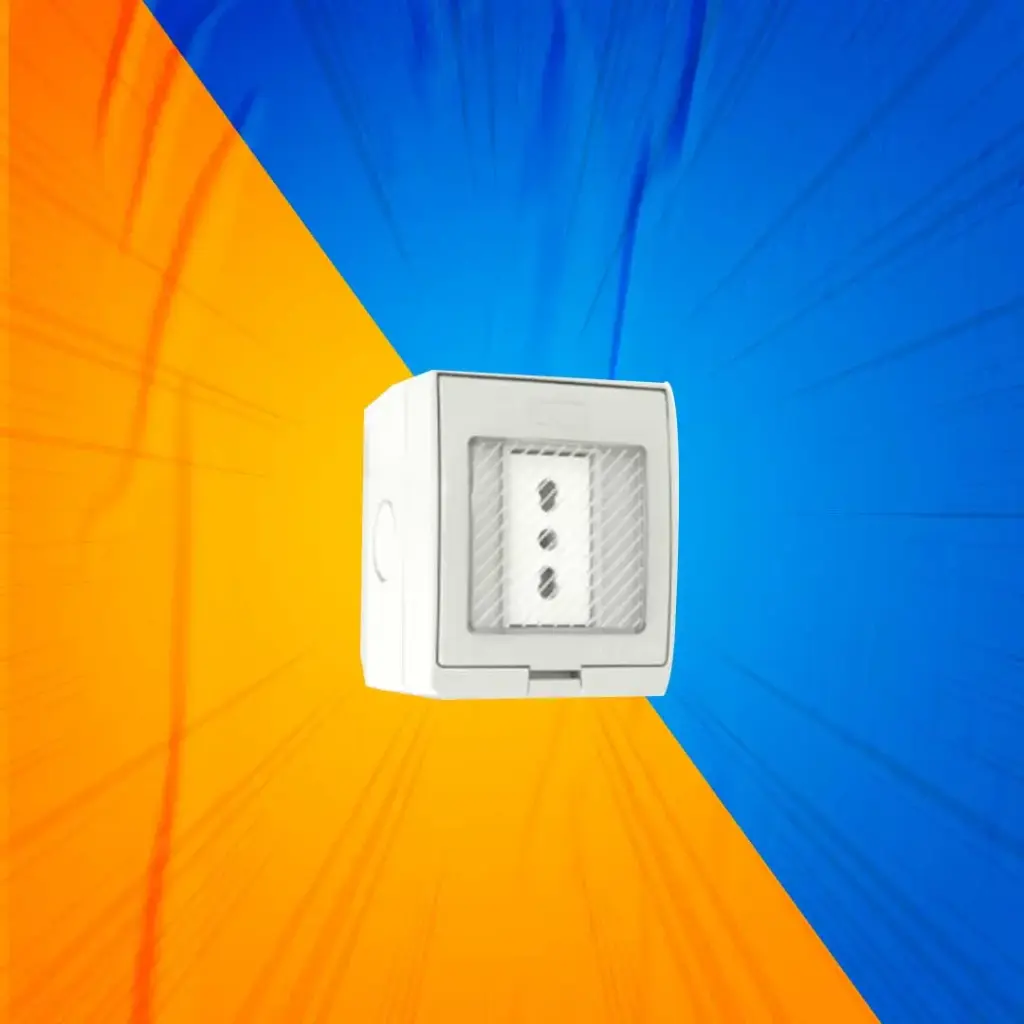 HIDROBOX IP55 ENCHUFE SIM 10/16A 250V BLANCO LEXO