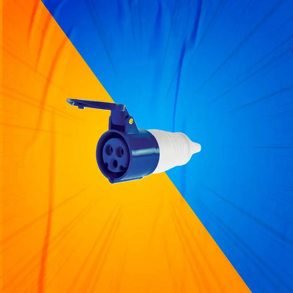 ENCHUFE IND HEM VOL 16A 2P+T 220V IP44 ENERLUX