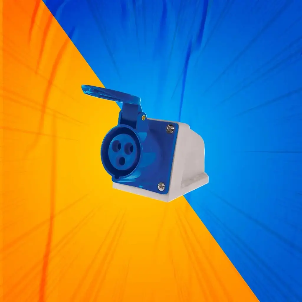 ENCHUFE IND HEM SPTA 16A 2P+T 220V IP44 LEXO
