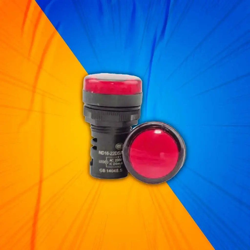 LÁMPARA PILOTO ROJO 16MM 220V AC ENERLUX