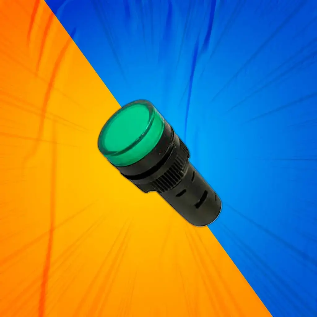 LÁMPARA PILOTO VERDE 16MM 220V AC ENERLUX