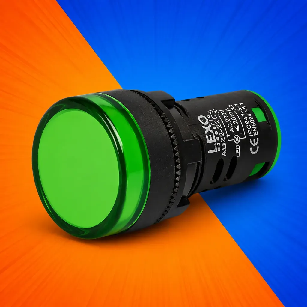 LÁMPARA PILOTO LED 22MM VERDE LEXO