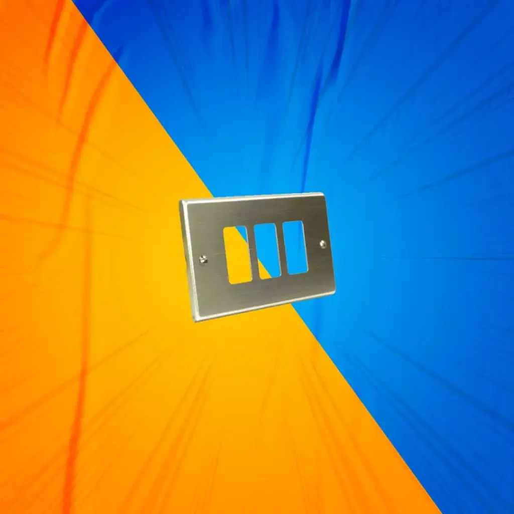 [102.8703.OR] PLACA 3 MOD C/T ALUM ANODIZADO SCAME