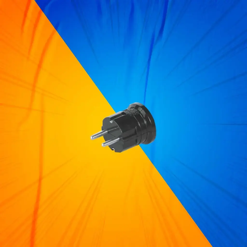 ENCHUFE MAC SCHUKO 2P+T 16A  250V AC NEGRO SCAME