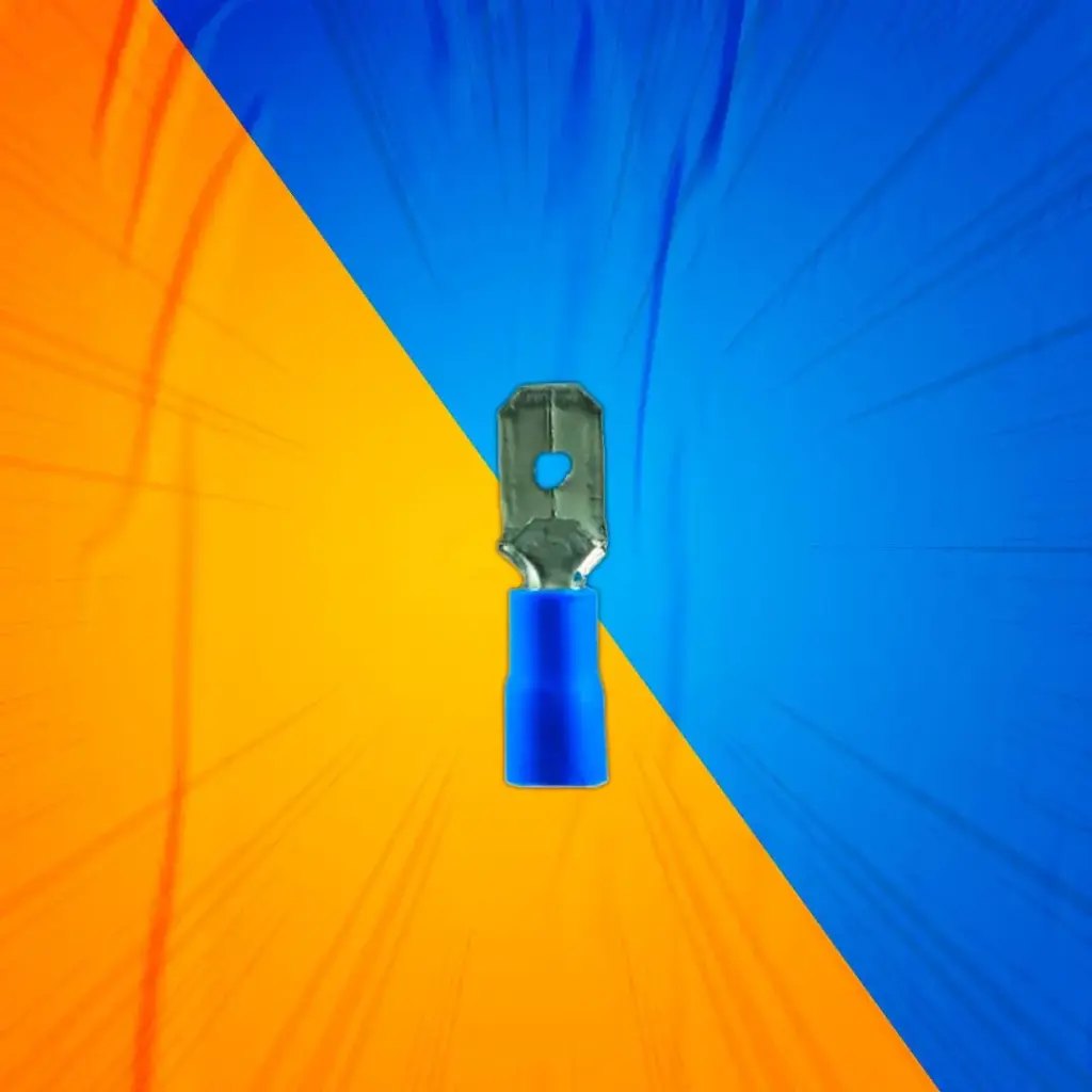 TERMINAL MACHO C/AISL 6,4-7,7MM 16-14AWG AZUL ENERLUX