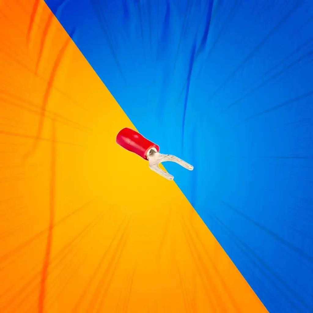 TERMINAL HORQUILLA ROJA 0,75-1,5 MM2 3.7MM 4.0MM MEC