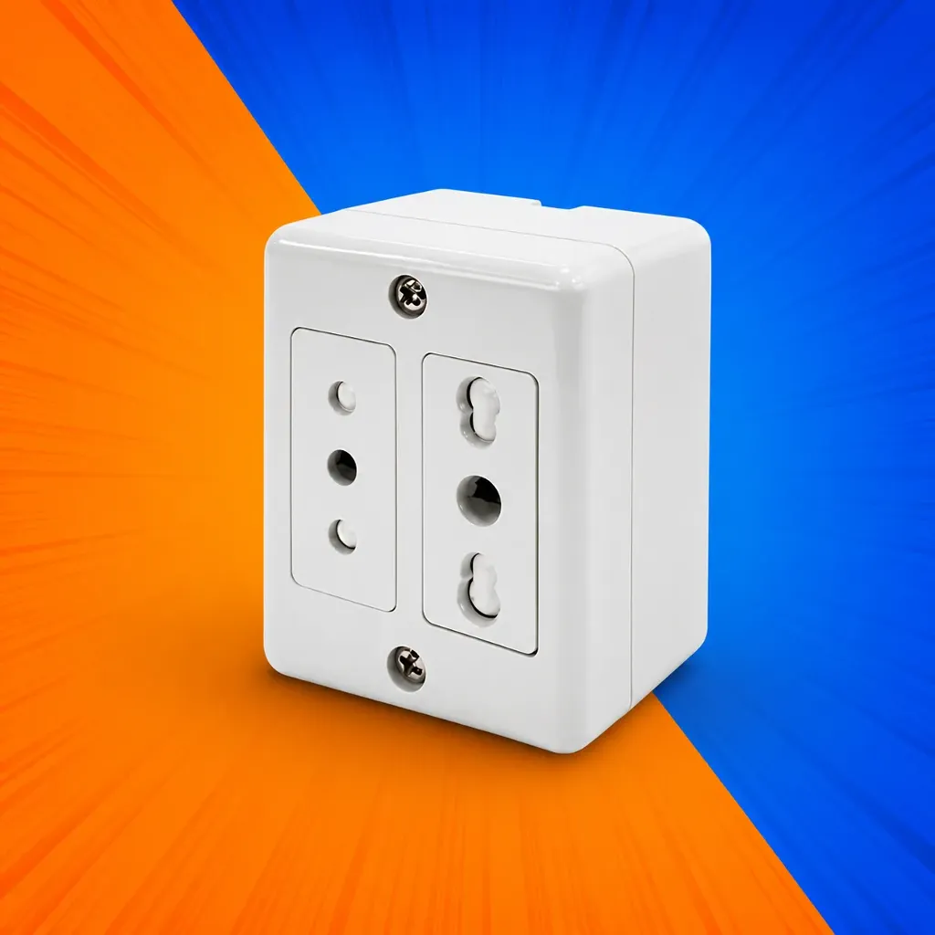 ENCHUFE DOB SPTO 2P+T 10A + 10/16A BLANCO LEXO