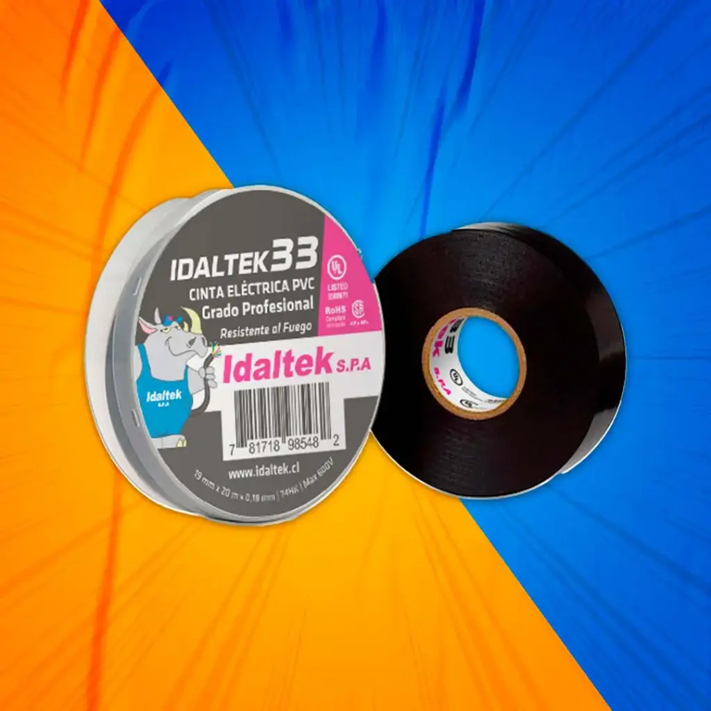 CINTA SUPER 33 NEGRA 19MM 20M IDALTEK