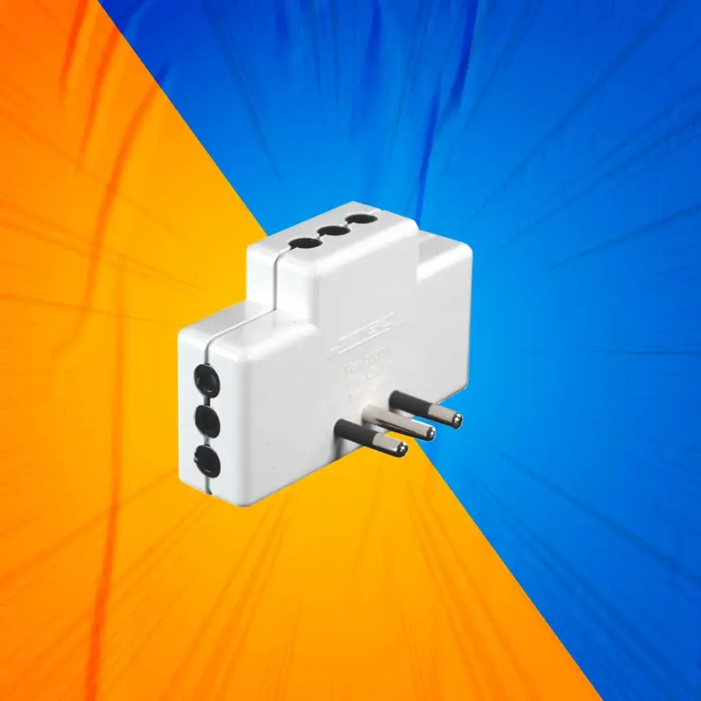 ADAPTADOR MACHO TRIP 2P+T C/LUZ MEC