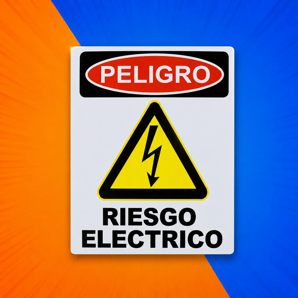 [5000GA3090] ETIQUETA ADH RIESGO ELÉCTRICO 140X210 MEC