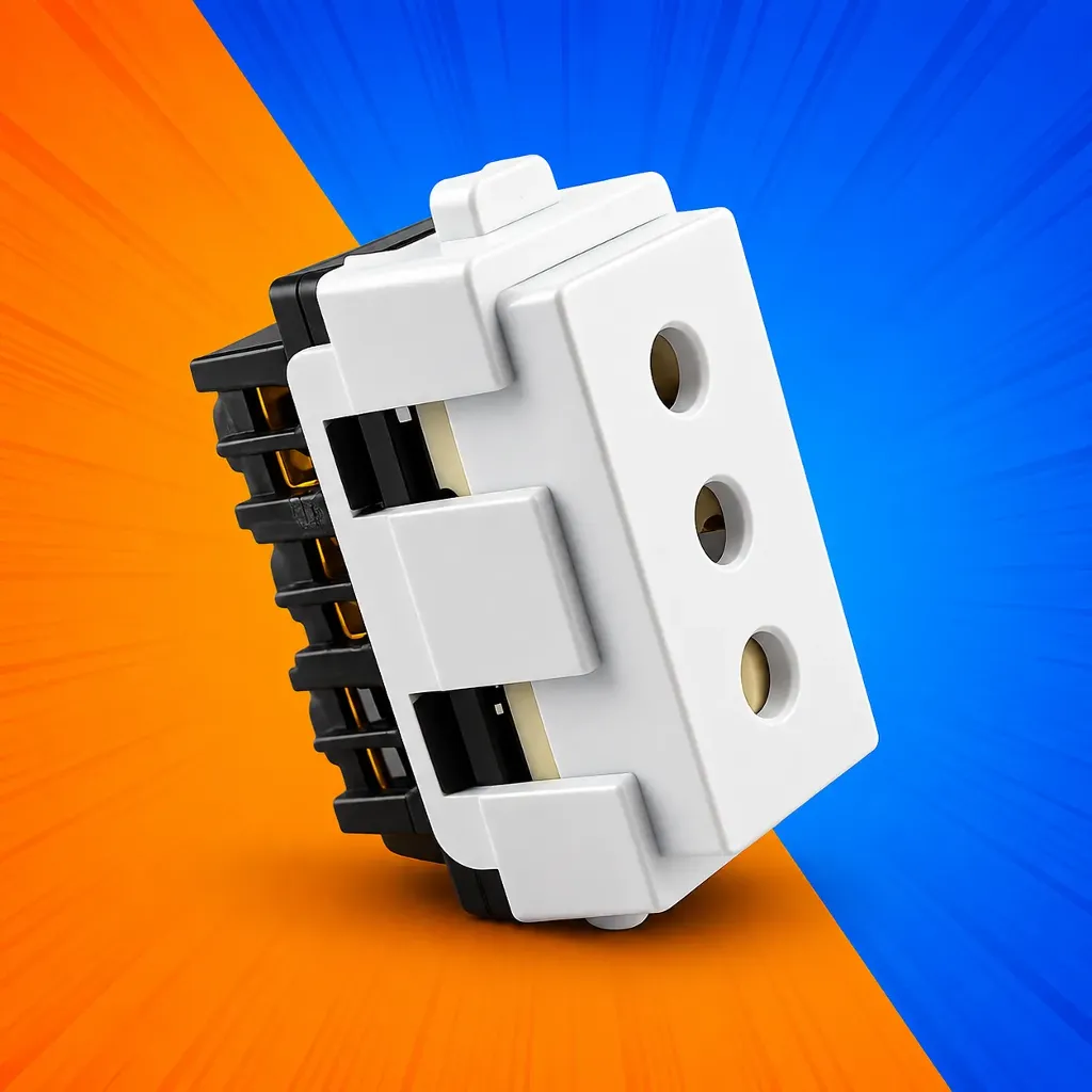 MÓDULO ENCHUFE 2P+T 10A BLANCO MEC