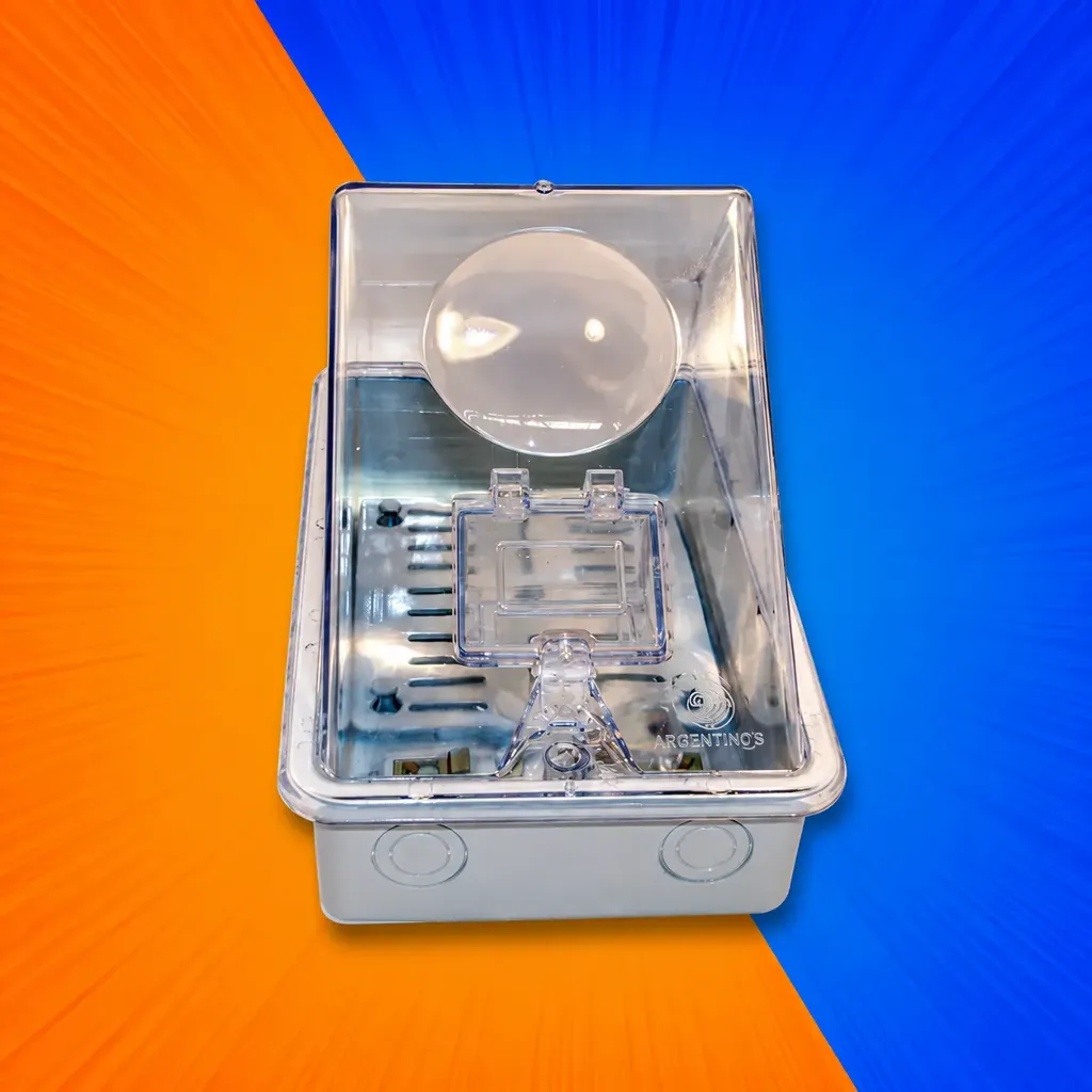CAJA EMP PVC MONOF DIN C/LUPA ELEXOR