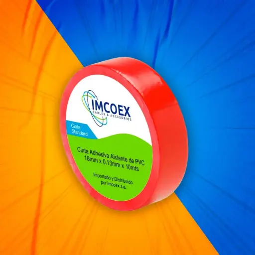 [72300010-3] CINTA PVC 10M ROJO IMCOEX
