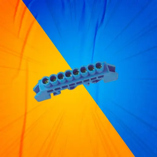 [300520] BARRA CONEXION R/DIN 6P 6MM AZUL ENERLUX