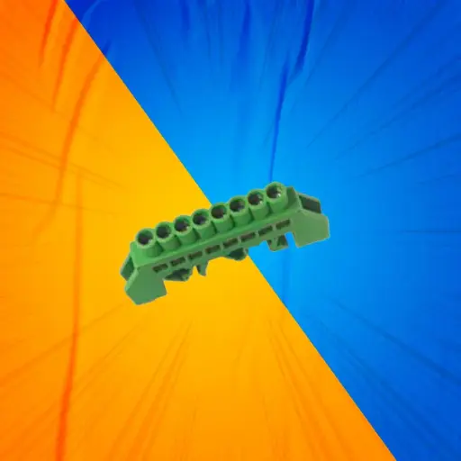 [300521] BARRA CONEXION R/DIN 6P 6MM VERDE ENERLUX