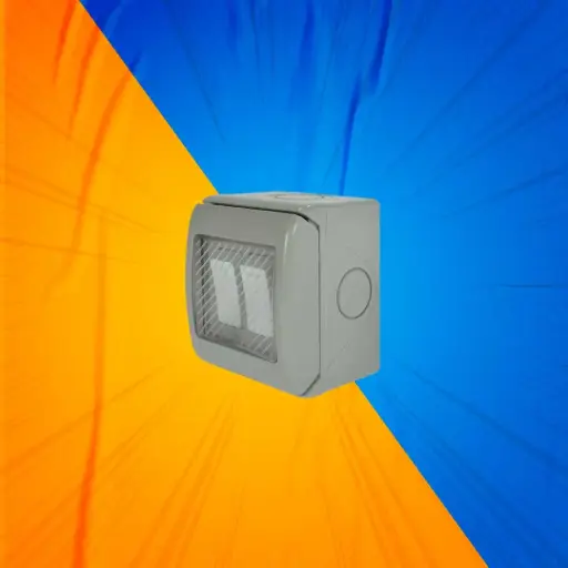 [5325202] HIDROBOX IP55 INTERR 9/15 10A 250V BLANCO LEXO
